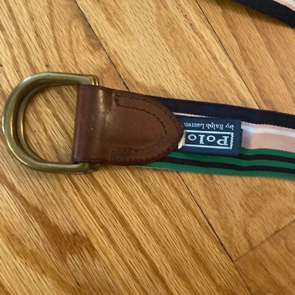 Ralph Lauren leather and nylon belt 45.5” long (not including buckle minor scuff - Picture 4 of 6